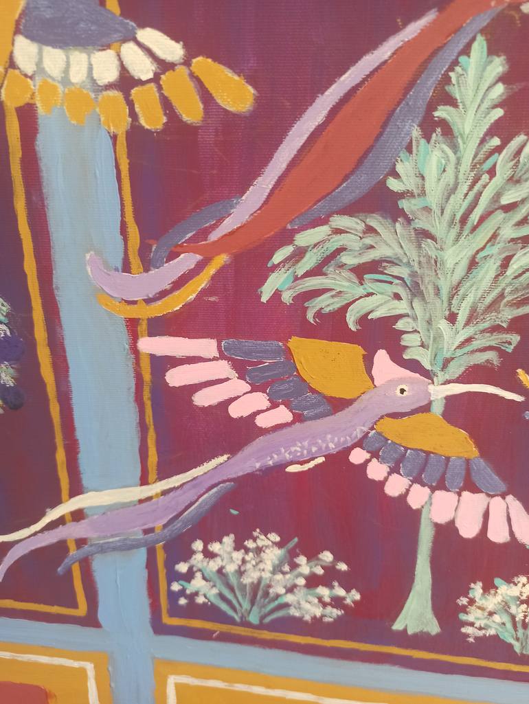 Original Figurative Architecture Painting by Berit Bredahl  Nielsen