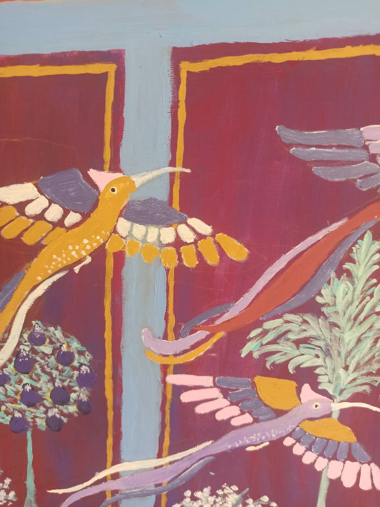 Original Figurative Architecture Painting by Berit Bredahl  Nielsen