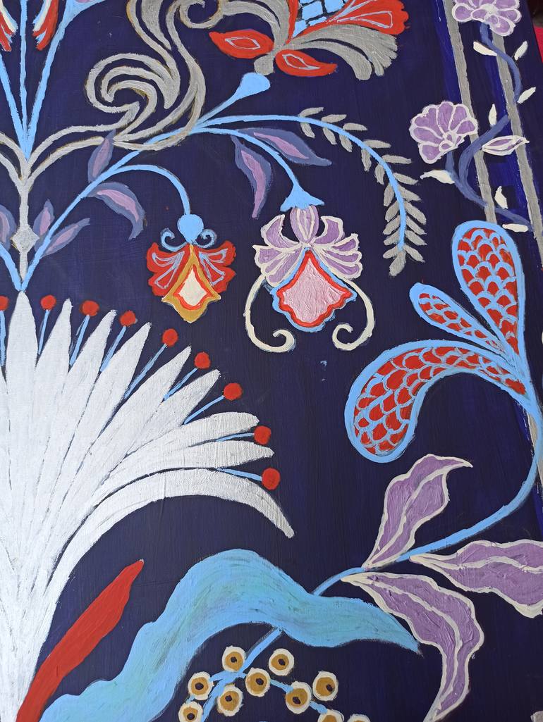Original Figurative Floral Painting by Berit Bredahl  Nielsen