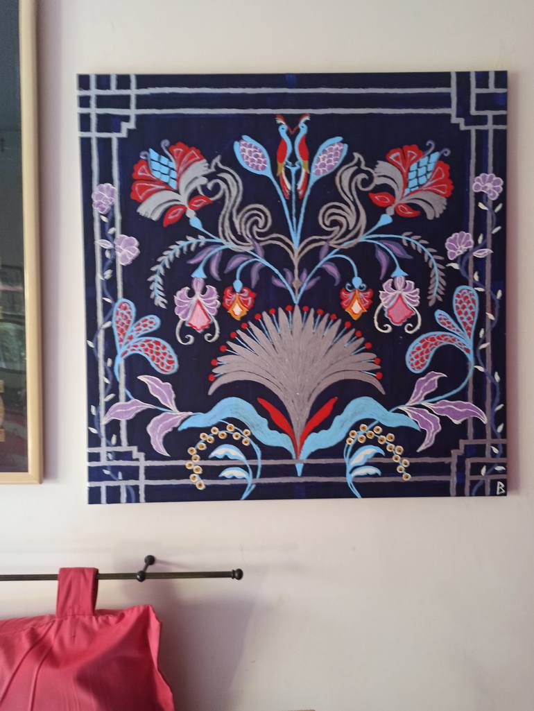 Original Figurative Floral Painting by Berit Bredahl  Nielsen