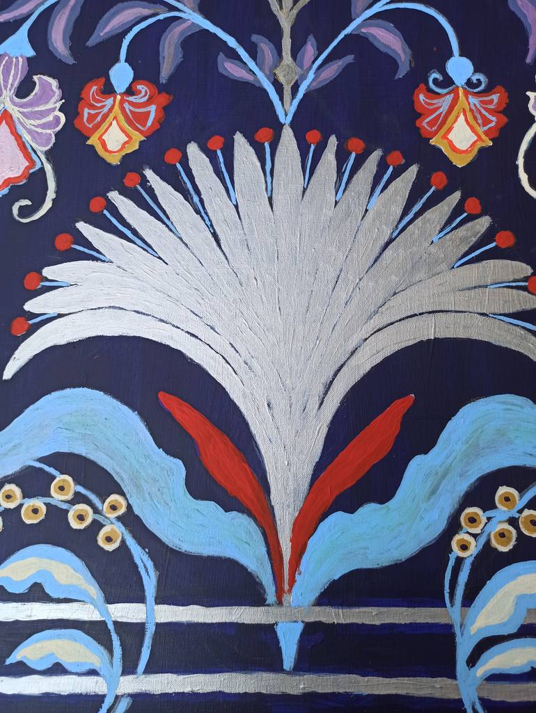 Original Figurative Floral Painting by Berit Bredahl  Nielsen
