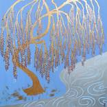 Weeping Willow by the Lake by Berit Bredahl  Nielsen