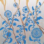 Kintsugi II - The antique Plate with blue Flowers by Berit Bredahl  Nielsen