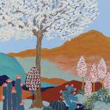 deaert landscape with white Tree by Berit Bredahl  Nielsen