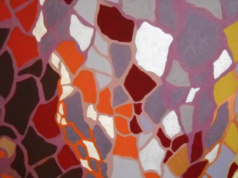 Original Abstract Fantasy Painting by Berit Bredahl  Nielsen