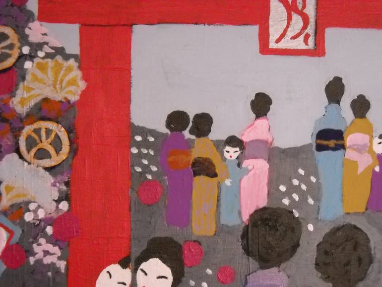 Original Figurative People Painting by Berit Bredahl  Nielsen