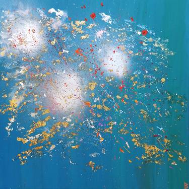 Original Abstract Outer Space Paintings by Berit Bredahl Nielsen