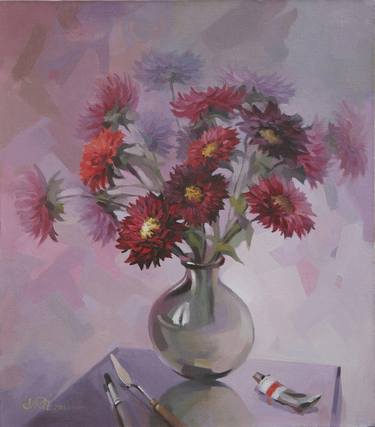 Print of Realism Floral Paintings by Victoria Radionova