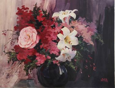 Print of Impressionism Floral Paintings by Victoria Radionova