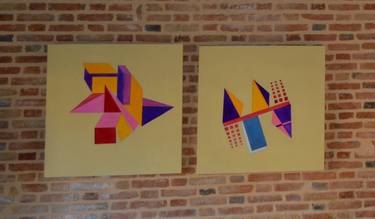 Original Cubism Abstract Paintings by Faba Faba