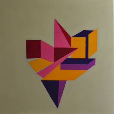 Original Abstract Geometric Paintings by Faba Fouret