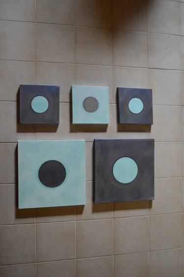 Original Modern Geometric Paintings by Faba Fouret