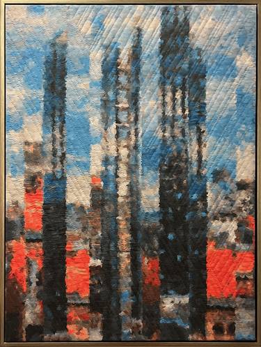 Print of Abstract Cities Mixed Media by Marilyn Henrion