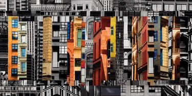 Print of Modern Cities Mixed Media by Marilyn Henrion