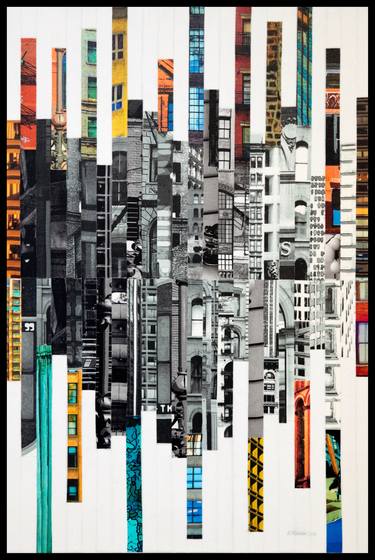 Print of Abstract Architecture Mixed Media by Marilyn Henrion