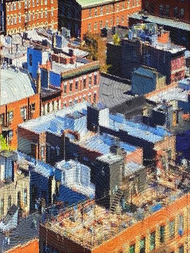 Original Modern Cities Mixed Media by Marilyn Henrion