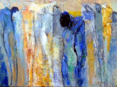 Original Abstract Women Paintings by Fabienne Domb