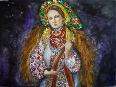 Print of Folk Women Paintings by Nataliya A Goncharuk