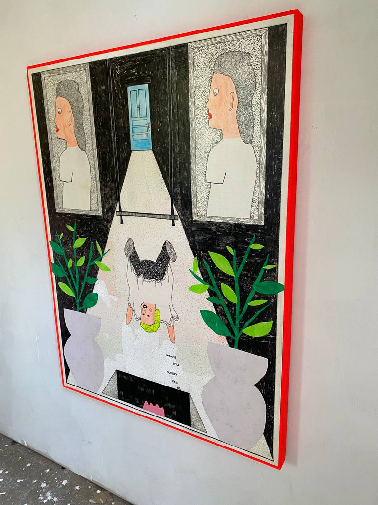 Original Folk Humor Painting by Kelly Puissegur