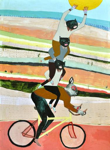 Original Bike Paintings by Kelly Puissegur