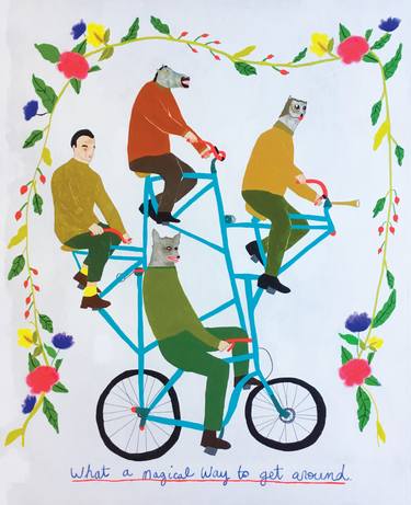 Print of Bike Paintings by Kelly Puissegur