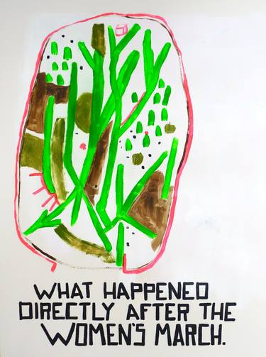 Saatchi Art Artist Kelly Puissegur; Painting, “What Happened Directly After the Women’s March” #art