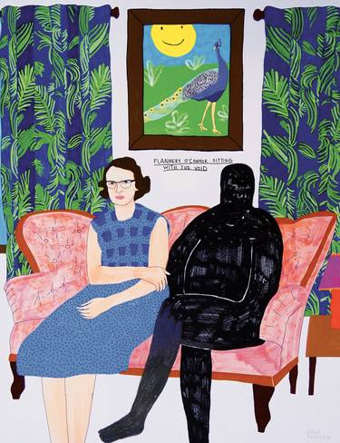 Saatchi Art Artist Kelly Puissegur; Painting, “Flannery O’Connor Sitting With the Void” #art