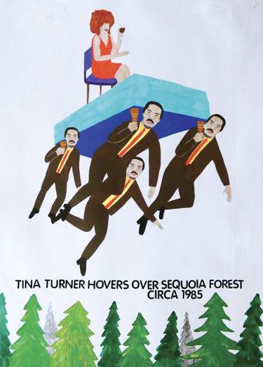 Tina Turner Hovers Over Sequoia Forest Circa 1985 thumb