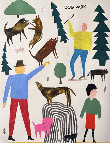 Print of Pop Art Dogs Paintings by Kelly Puissegur