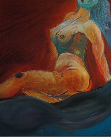 Original Contemporary Nude Painting by Elisabeth Bezemer