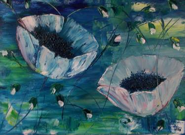 Original Impressionism Floral Paintings by malcolm smith