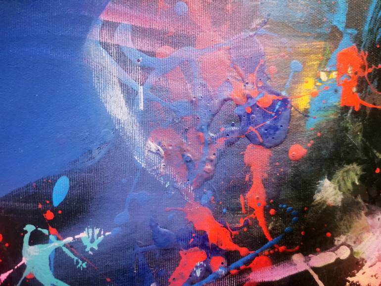 Original Abstract Expressionism Abstract Painting by Kloska Ovidiu