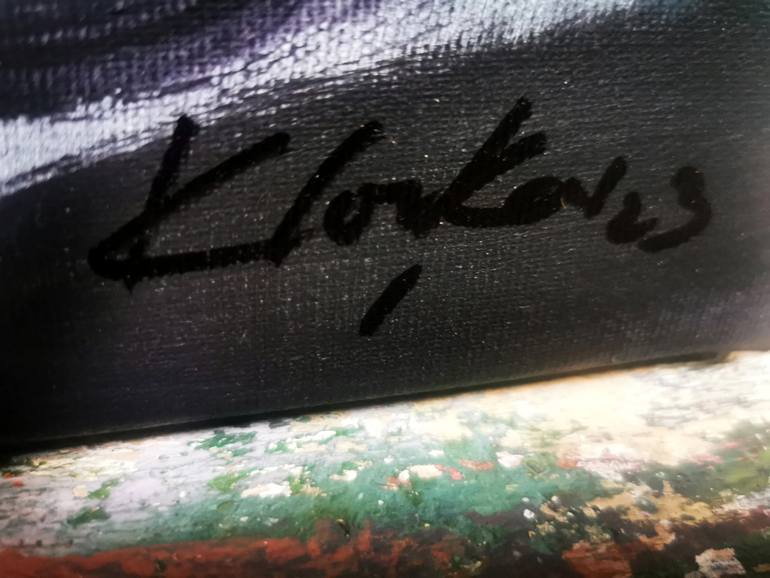 Original Abstract Expressionism Abstract Painting by Kloska Ovidiu