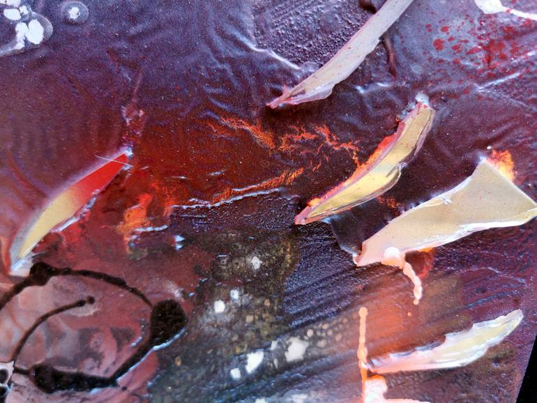 Original Abstract Fantasy Mixed Media by Kloska Ovidiu