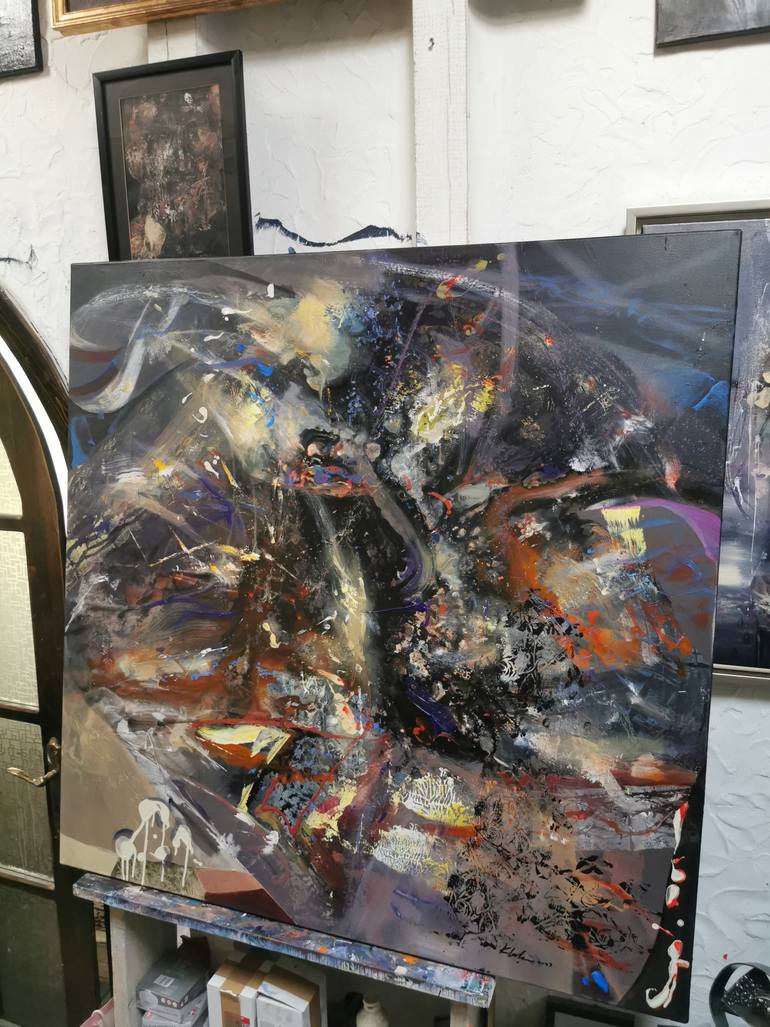 Original Abstract Expressionism Fantasy Painting by Kloska Ovidiu
