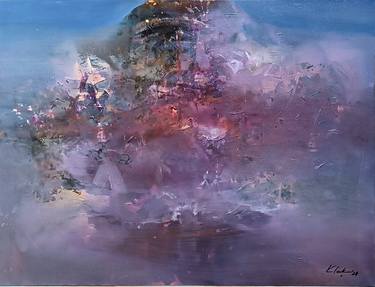 Beautiful framed mindscape Foggy morning in Tibet by O Kloska thumb