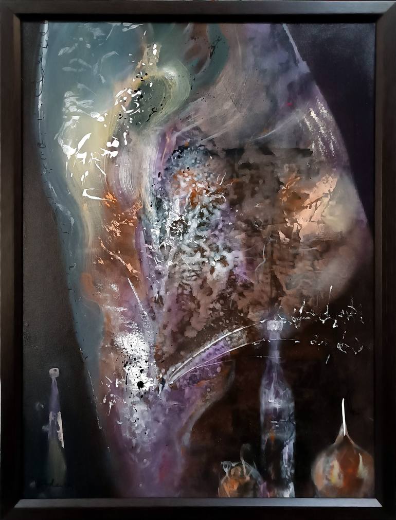 Original Abstract Still Life Painting by Kloska Ovidiu