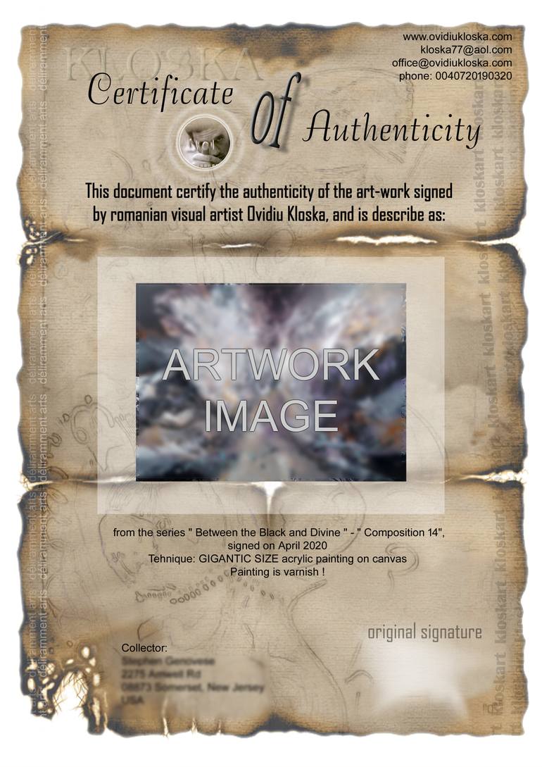 Original Abstract Expressionism Abstract Painting by Kloska Ovidiu