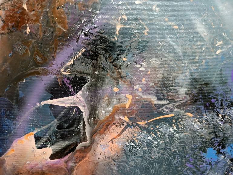 Original Abstract Expressionism Abstract Painting by Kloska Ovidiu