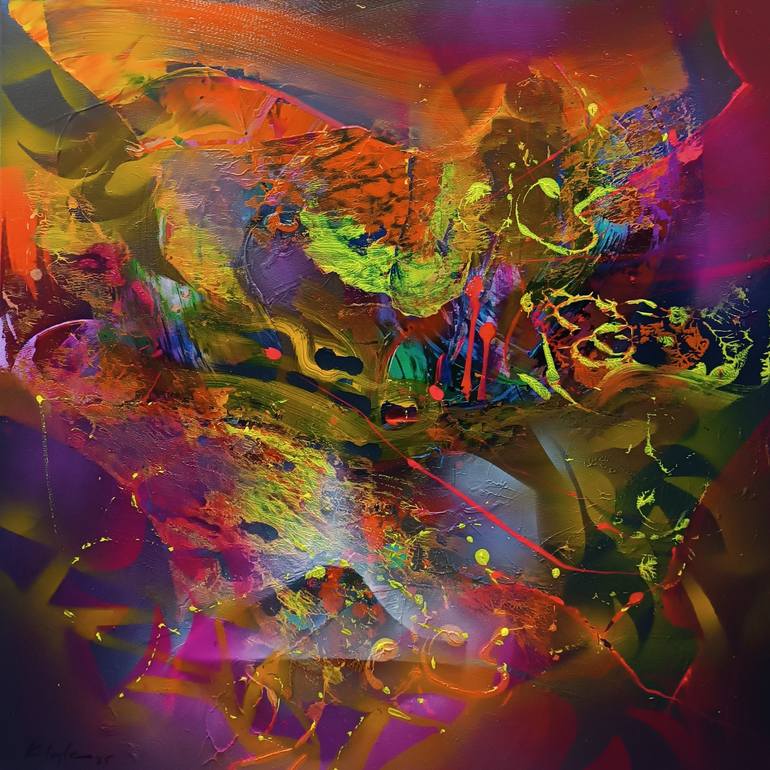 Print of Abstract Expressionism Abstract Paintings by Kloska Ovidiu