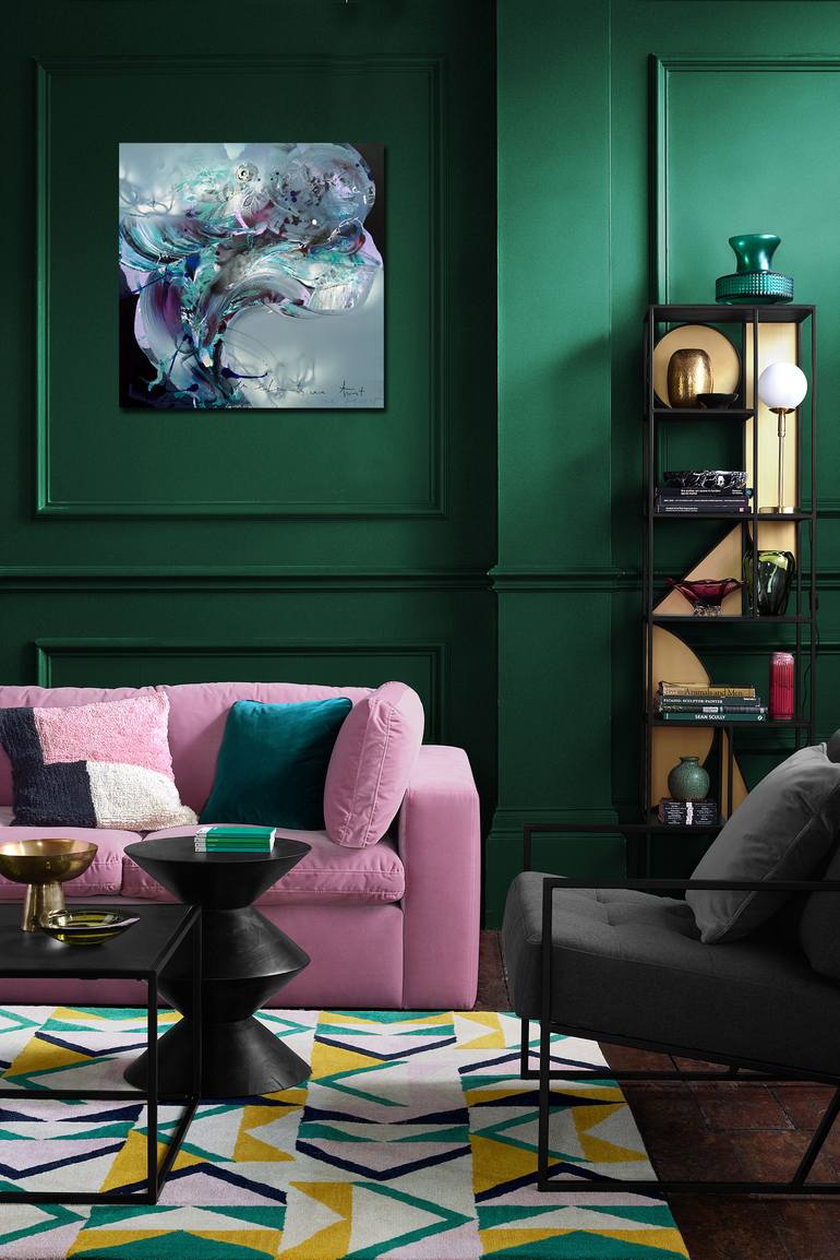 Original Abstract Still Life Painting by Kloska Ovidiu