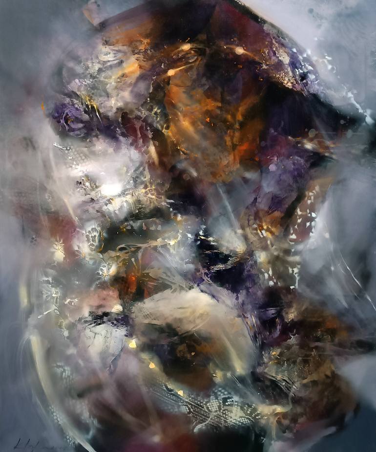Original Abstract Painting by Kloska Ovidiu | Abstract Art on Canvas | For the Love of Fire, I Became the Eternal Ash
