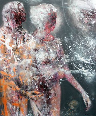 LARGE BEAUTIFUL LOVE COUPLE ANCESTRAL WEDDING COSMIC ADAM AND EVE BODIES LIKE STAR DUST BY KLOSKA thumb