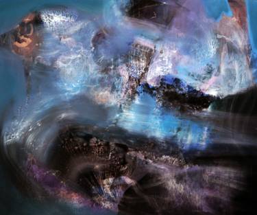 HUGE XXL FANTASTIC DREAMSCAPE BY MASTER KLOSKA THERE WHERE THE TIME HAS LIGHT SHAPES DIAPHANE ONIRIC COSMIC SCAPE thumb