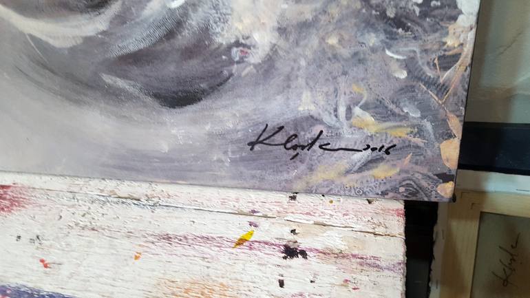 Original Abstract Still Life Painting by Kloska Ovidiu
