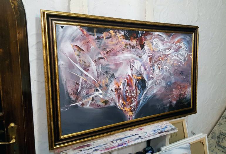 Original Abstract Expressionism Still Life Painting by Kloska Ovidiu