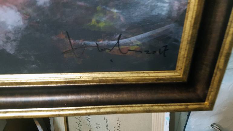 Original Abstract Expressionism Still Life Painting by Kloska Ovidiu