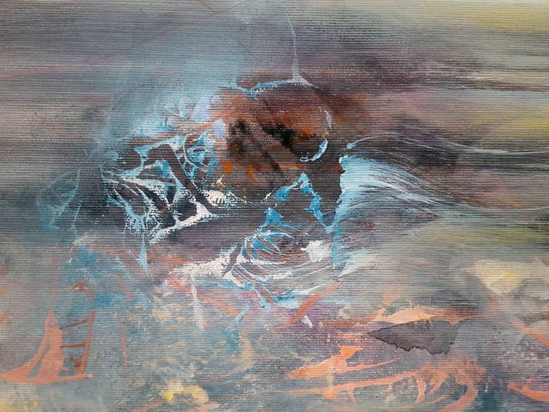 Original Abstract Outer Space Painting by Kloska Ovidiu