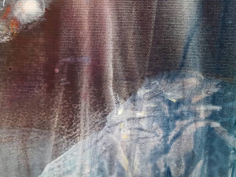 Original Abstract Outer Space Painting by Kloska Ovidiu