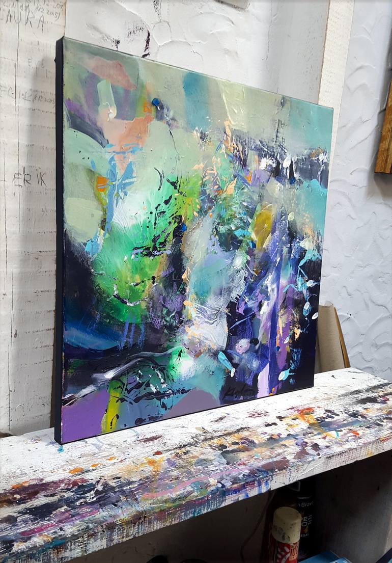 Original Abstract Landscape Painting by Kloska Ovidiu